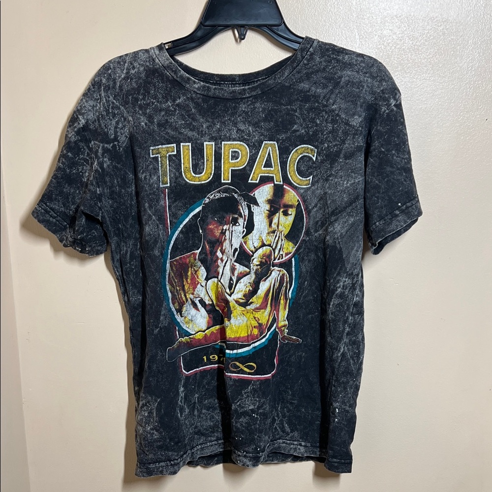 Tupac Graphic Mineral Wash Tee